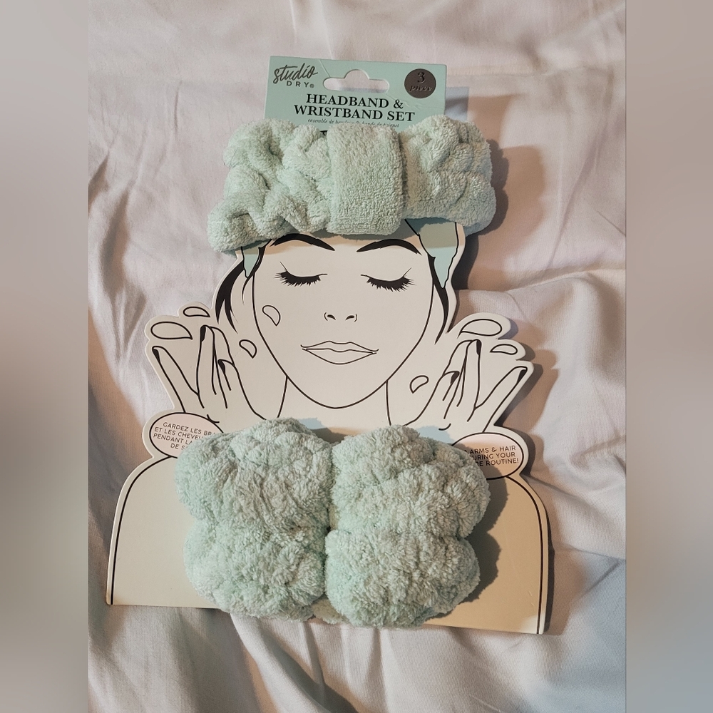 Mint Green Headband and Wristband Set